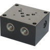 Podstawy stopy Cetop 05 typ ES5 B 12 LLY, ES 5-B-1/2-LLY, ogranicznik boczny, AB+PT