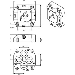 Podstawa stopy NG10, 1/2"BSP, dół