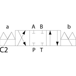 Elektrozawór Cetop 05 - NG10 4/3 C2 24V 350 bar