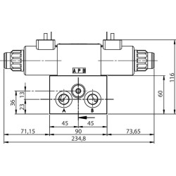 Płyta bazowa z zaworem Cetop 03 - NG6 C6 12V