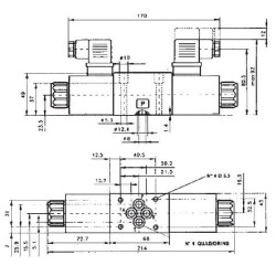 Elektrozawór proporcjonalny Cetop 03 - NG6 4/3 HD3-PS-305-C-10R2