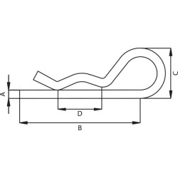 Zawleczka Beta pojedyncza 6 mm