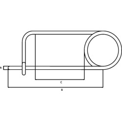 Zawleczka agrafkowa, 3 x 74 mm