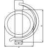 Zawleczka rurkowa ocynk 8x44mm  gopart 8716106305179