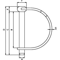 Zawleczka rurkowa zatrzaskowa ocynk 9,5x68mm Kramp 8716106067046