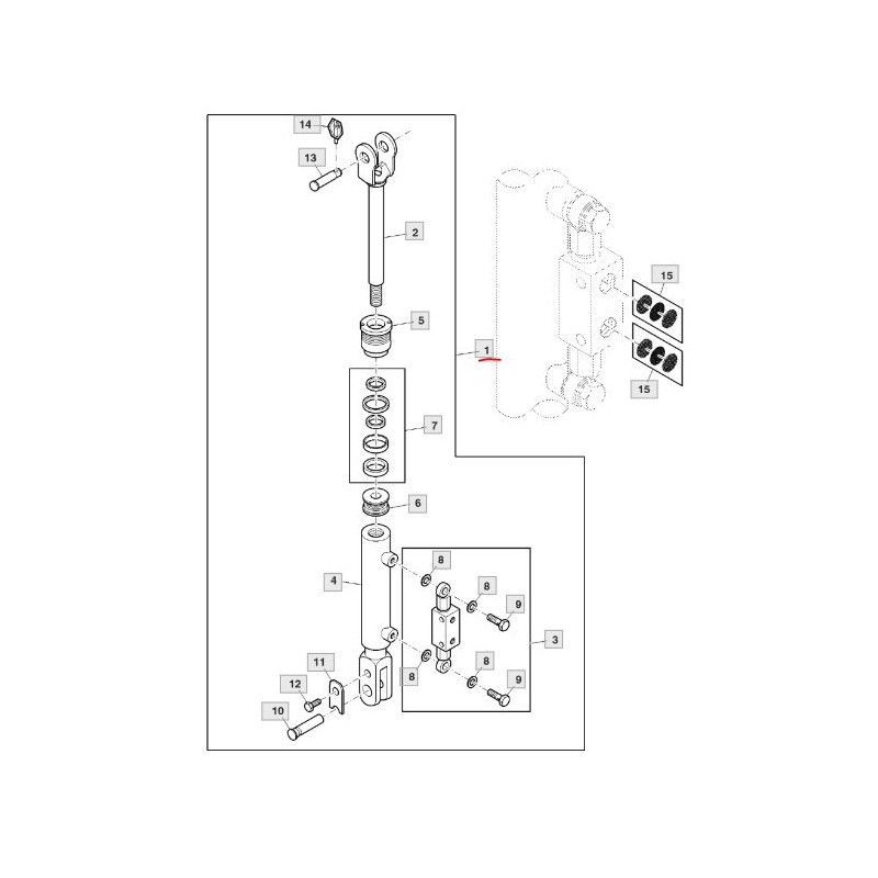 ER440788 John Deere Wieszak hydrauliczny