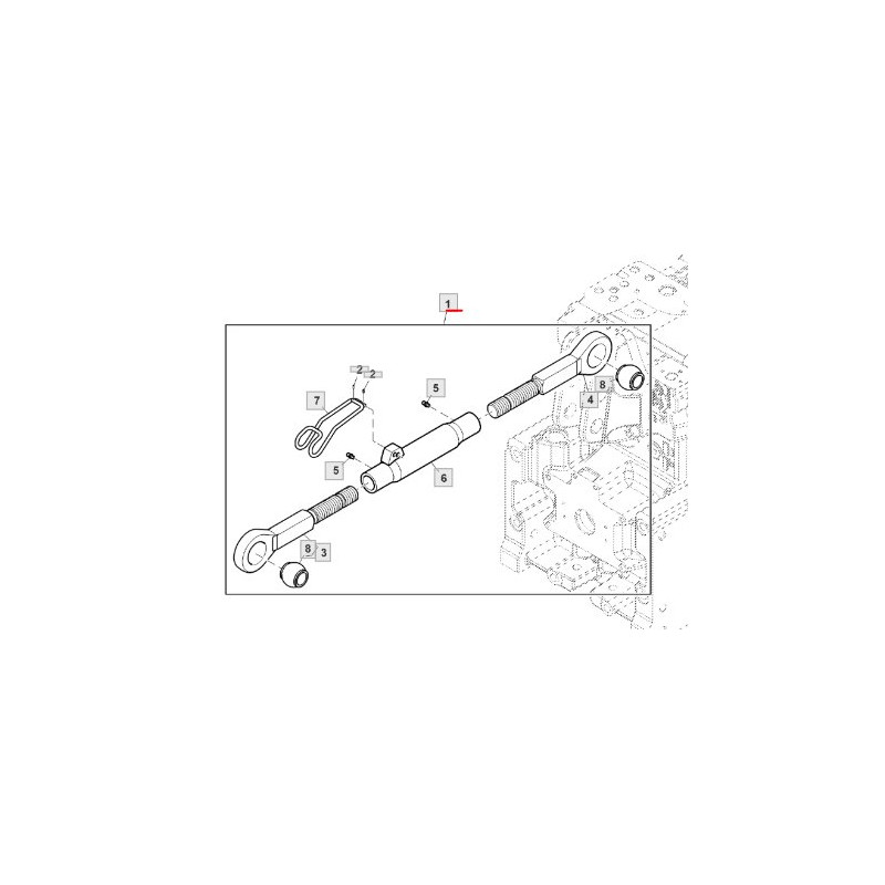 AL209436 John Deere Łącznik górny,