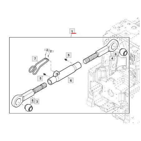 AL209436 John Deere Łącznik górny,