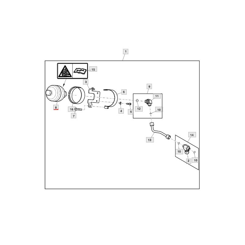 AL222602 John Deere Akumulator hydrauliczny
