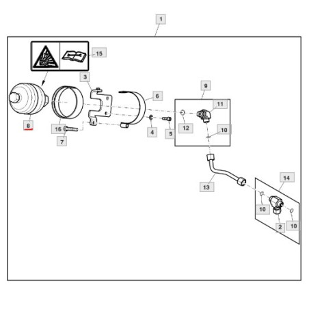 AL222602 John Deere Akumulator hydrauliczny
