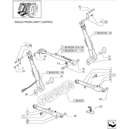 Końcówka przyłącza dolna 47137518 CNH 2200-47137518