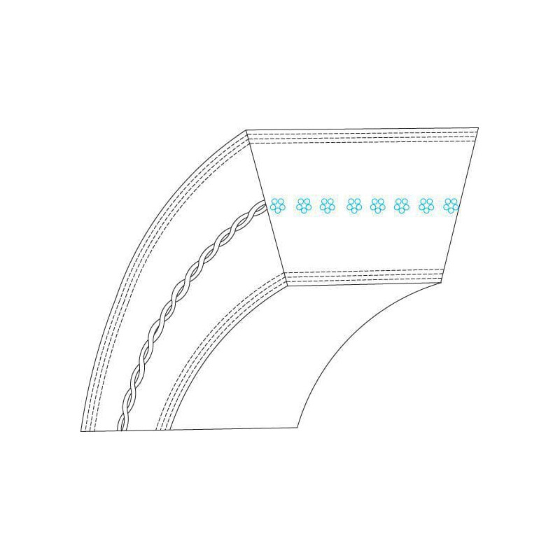 Pas klinowy Optibelt avx10-m1 l835