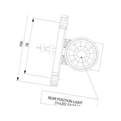 Lampa obrysowa, proste