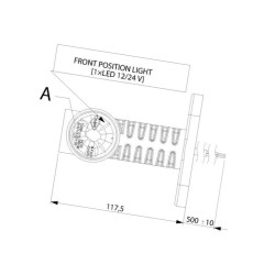 Lampa obrysowa, proste