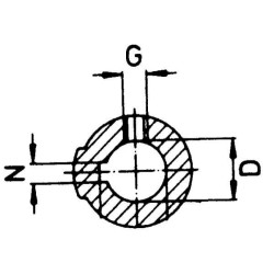 Widłak 1 Ø 25 mm klin 8 mm 041388