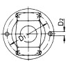 Widłak 1 flansza Ø120mm/101,5/8 023979