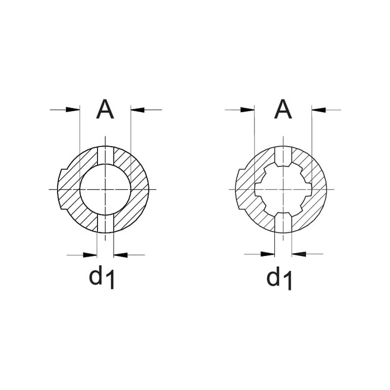 Widłak 1 Ø 40 mm klin 13 mm 040265