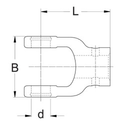 Widłak 1 Ø 40 mm klin 13 mm 040265