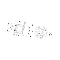 Widłak 1 flansza Ø100mm/84/6 137055