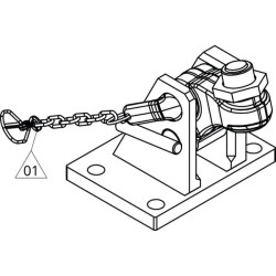 Blokada kompletna K80 130x80 3 ° heavy duty F835500165070 02.481.349-A11 Scharmüller 107256000