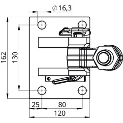 Blokada kompletna K80 130x80 3 ° heavy duty F835500165070 02.481.349-A11 Scharmüller 107256000