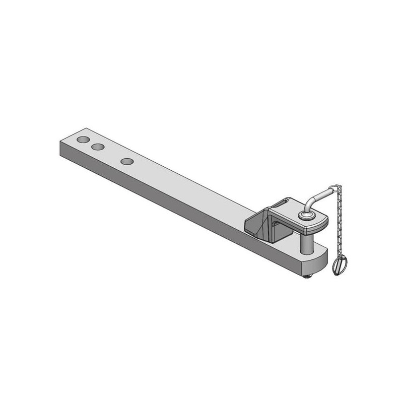 Zaczep polowy 90x40 L840 mm kat. 2 Ø 31.5 mm ISO 6489-3