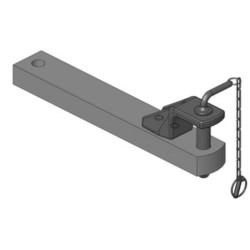 Zaczep polowy 90x50 L598 mm kat. 2 Ø 31.5 mm ISO 6489-3