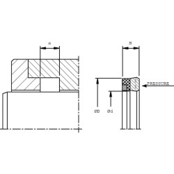 Uszczelniacz tłoczyska SA/EI 70x80x12.5