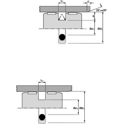59x70x4,2 Uszczelniacz tłoczyska TTO 70x59x4.2 Hallite TTO-059x70x4.2