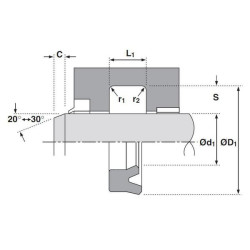 Uszczelniacz tłoczyska SA/UN 28x38x10