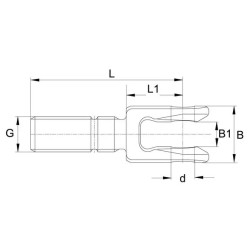 Widełki ASST-B L-325,5mm fi20 Walterscheid 8435194022996