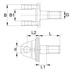 Widełki AG 378 D25,2-M24 Walterscheid 8432970166929