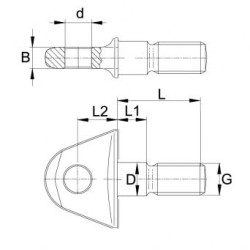 Śruba z uchem stabilizatora, AG 367 D28-M24 L62+30 B20 Walterscheid 8432970166912