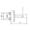 ADR 1253A80QI6FD1700 Oś 160/205, 6xM18X1,5 , L-1700 z bębnem ham. 300