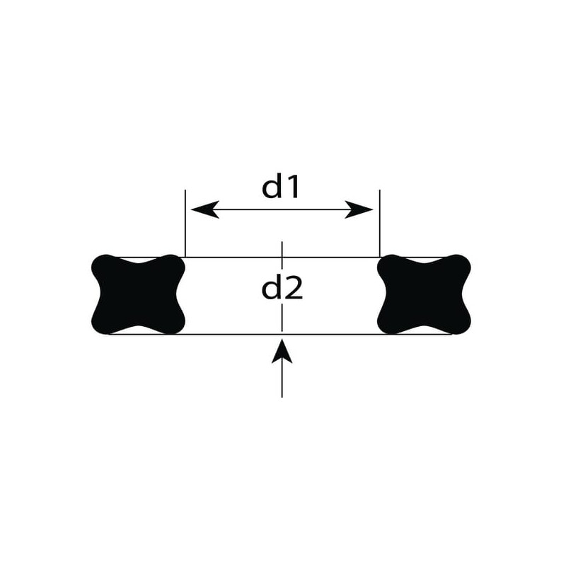 Pierścień uszczelniający x-ring 10.82x1.78mm Viton