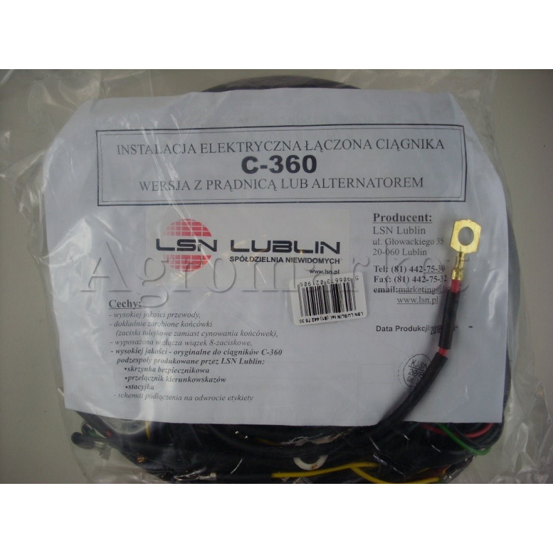 Instalacja elektr C-360 łączona alternator Standard