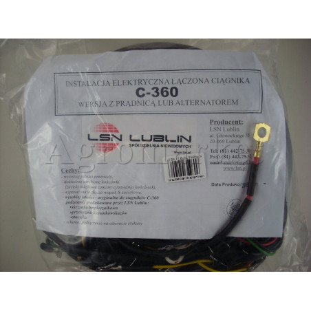 Instalacja elektr C-360 łączona alternator Standard