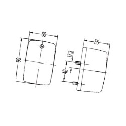 Lampa kierunkowskazu, lewa, He 2BA002652111 Hella 4082300211283