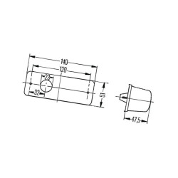 Kierunkowskaz 140×51 mm 2BM006692021 Hella 4082300039160