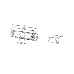 Lampa obrysowa, 24V 2PS962964012 Hella 4082300070378