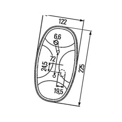 Klosz lampy zespolonej tylnej Hella 9EL343142001