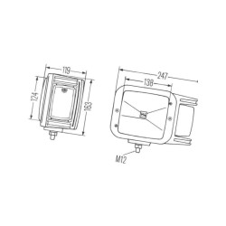 Reflektor, prawy, Hella 1EA007108021