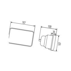 Element optyczny reflektora 1AB003177071 Hella 4082300027600