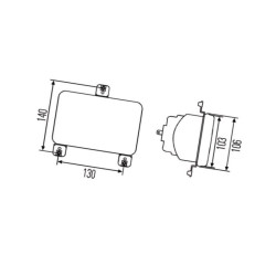 Reflektor Massey Ferguson 1693944M92- Hella 1AB003177611