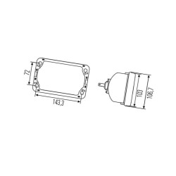 Reflektora John Deere RE195219- Hella 1AB006277157