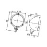 Reflektor H4/T4W, 12/24V Fendt X830160066000 Hella 9002920087735