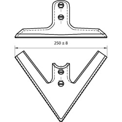 Gęsiostopa 250x6 mm 1-otw.