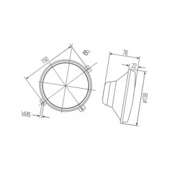 Reflektor Hella - John Deere AL56091, 1860175M1