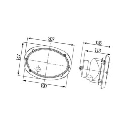 Reflektor Case 84179527, Claas 0005987980, John Deere AN303803 Hella 9002920112833