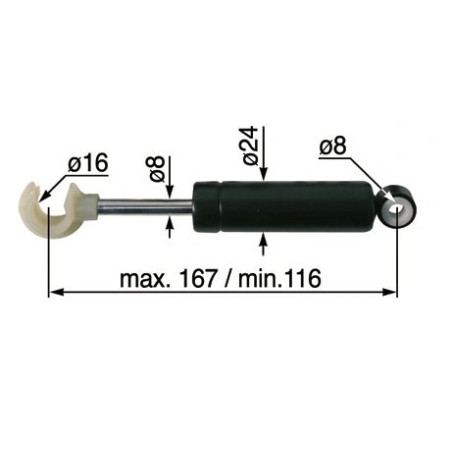 Grammer - Amortyzator do LHF 120/170mm - 1096583